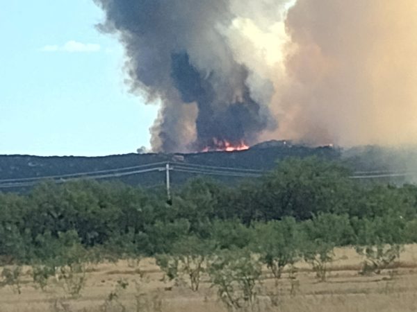 Wildfire in Abilene, Texas