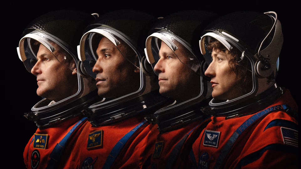 Artemis Astronauts pose for aura photo shoot. 